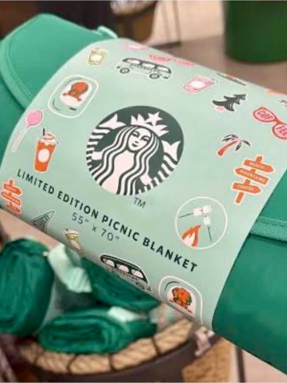 Starbucks Green Limited Edition Picnic Blanket
